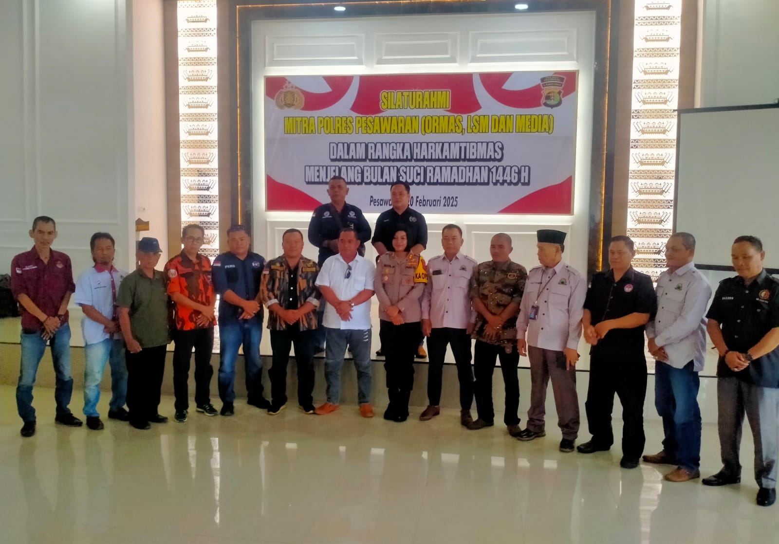 Sambut Ramadhan, Polres Pesawaran Gelar Silaturahmi Harkamtibmas bersama Mitra Kepolisian