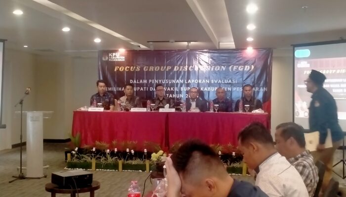 KPU Kabupaten Pesawaran Gelar FGD Evaluasi Pilkada Kabupaten Pesawaran Tahun 2024