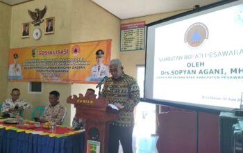 BPBD Pesawaran Sosialisasi KIE, Tingkatkan Kesiagaan Masyarakat Hadapi Bencana