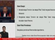 MK Tolak Gugatan Paslon Supriyanto-Suriansyah Perkara Sengketa Hasil PSU Pilkada Pesawaran
