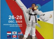 Gemilang di Kancah Dunia, Natasya Salsabila Raih Medali Emas di Ajang Taekwondo Internasional